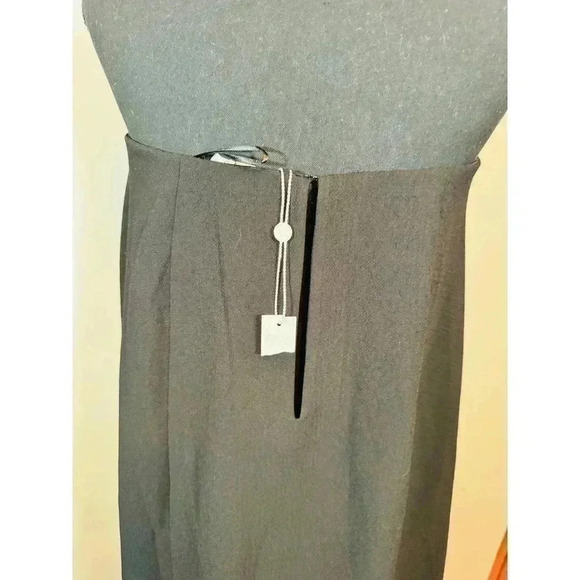 TRINA TURK Genius foldover cape shift dress black crepe size 4 - Picture 7 of 10